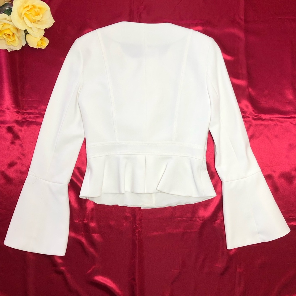White House Black Market (WHBM) Peplum Bell Sleeve Jacket - Picture 4 of 5